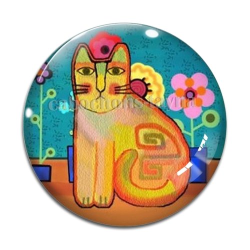 Cabochon chat, en résine ou en verre différente taille