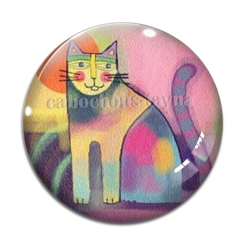 Cabochon chat, en résine ou en verre différente taille