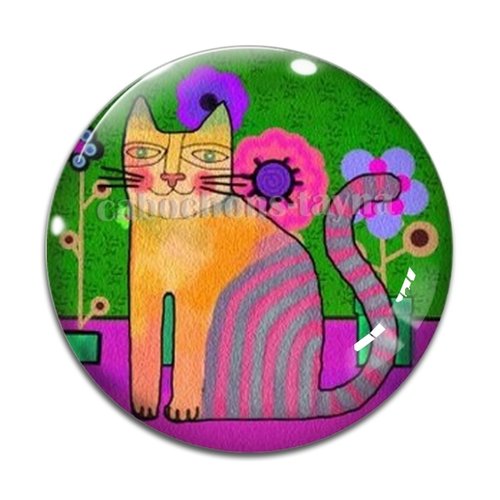 Cabochon chat, en résine ou en verre différente taille