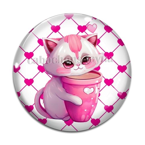 Cabochon chat, en résine ou en verre différente taille