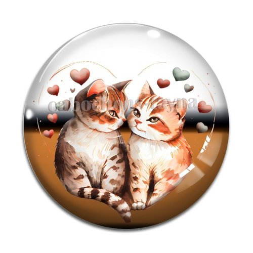 Cabochon chat, en résine ou en verre différente taille