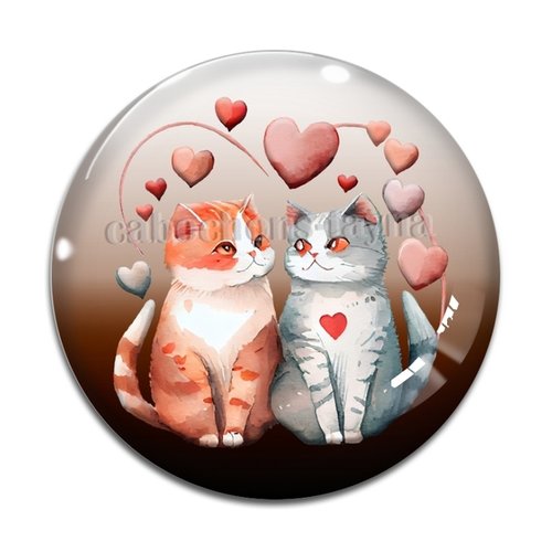 Cabochon chat, en résine ou en verre différente taille