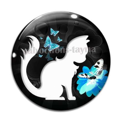 Cabochon chat, en résine ou en verre différente taille