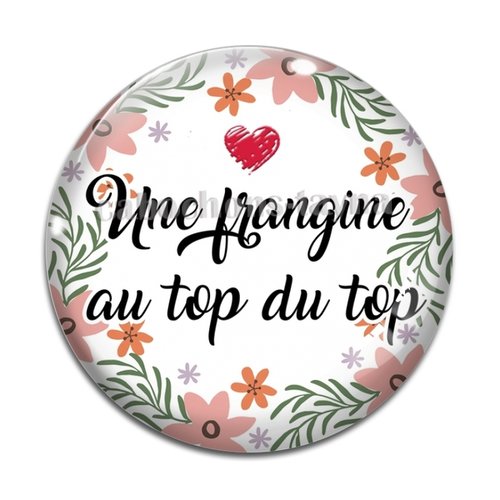 Cabochon une frangine au top du top, cabochon résine, verre rond différente taille