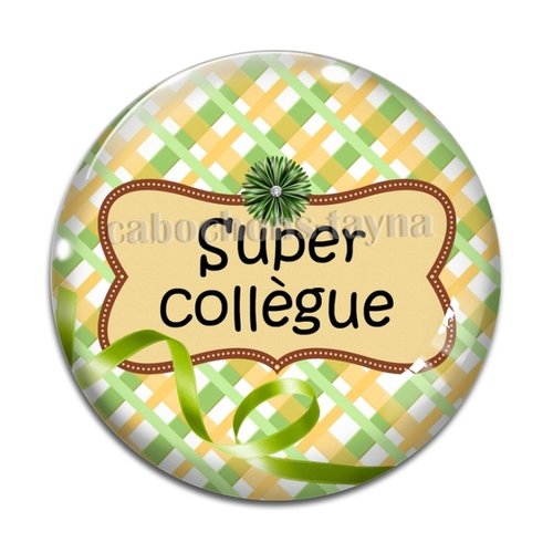 Cabochon super collègue, cabochon résine, verre rond différente taille