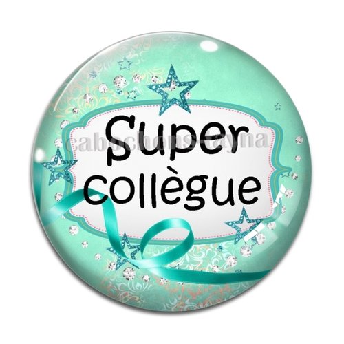 Cabochon super collègue, cabochon résine, verre rond différente taille