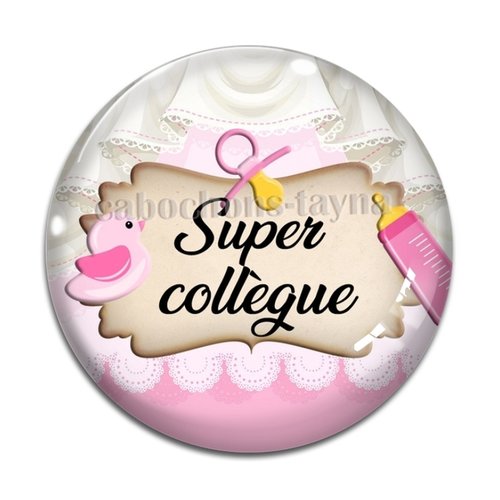 Cabochon super collègue, cabochon résine, verre rond différente taille