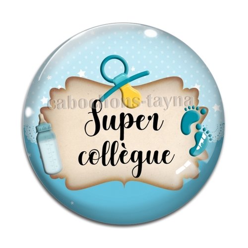 Cabochon super collègue, cabochon résine, verre rond différente taille