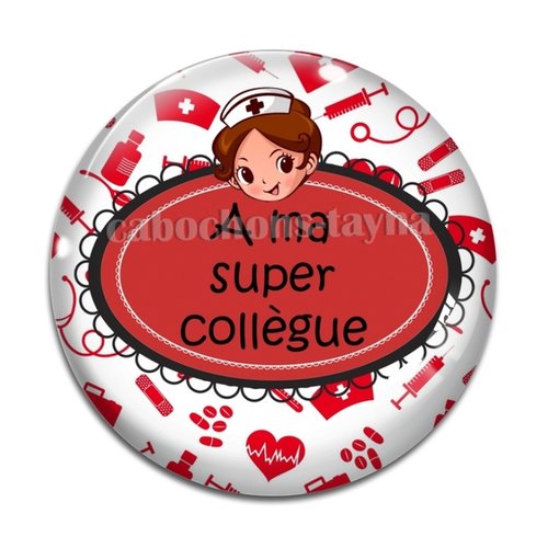 Cabochon super collègue, cabochon résine, verre rond différente taille