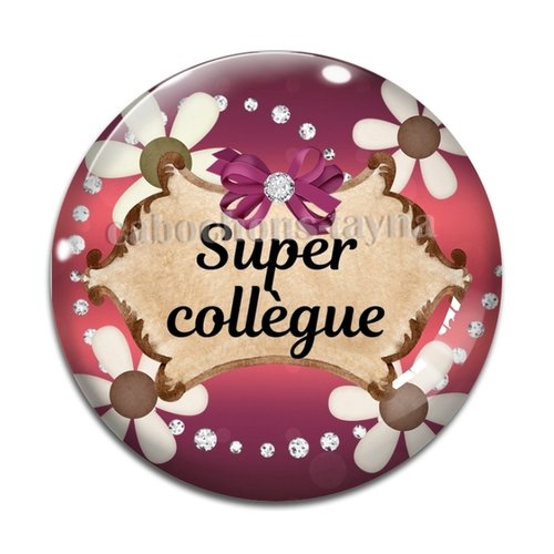 Cabochon super collègue, cabochon résine, verre rond différente taille