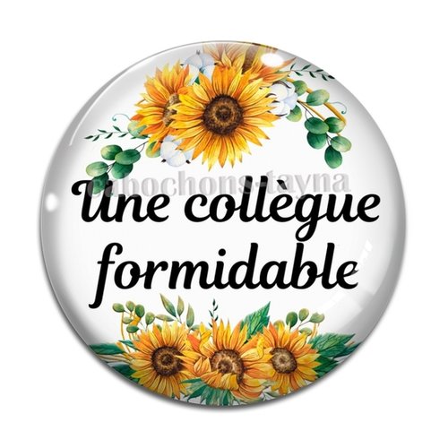 Cabochon collègue formidable, cabochon résine, verre rond différente taille