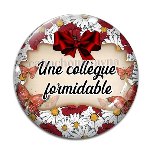 Cabochon collègue formidable, cabochon résine, verre rond différente taille