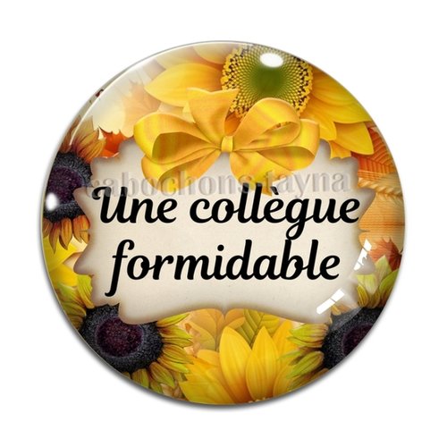 Cabochon collègue formidable, cabochon résine, verre rond différente taille