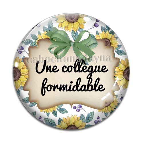 Cabochon collègue formidable, cabochon résine, verre rond différente taille