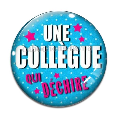 Cabochon collègue qui déchire, cabochon résine, verre rond différente taille