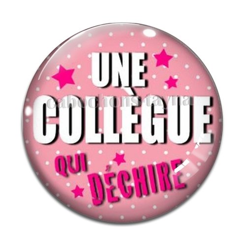 Cabochon collègue qui déchire, cabochon résine, verre rond différente taille