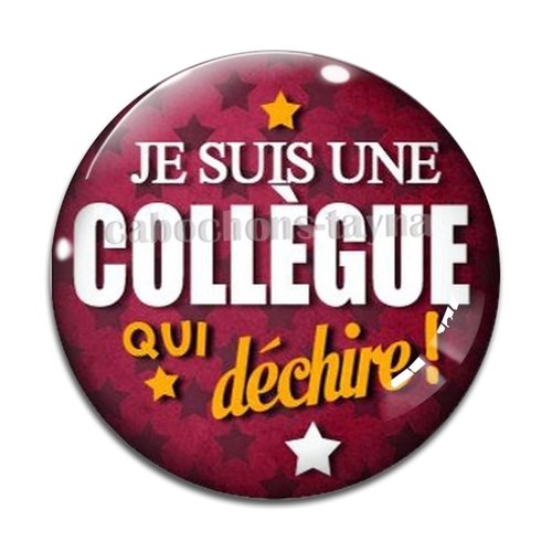 Cabochon collègue qui déchire, cabochon résine, verre rond différente taille