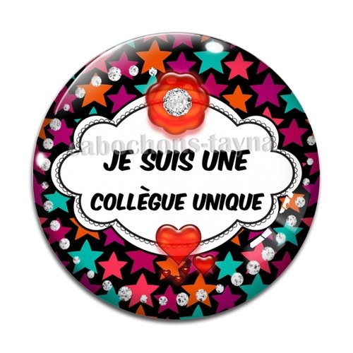 Cabochon collègue unique, cabochon résine, verre rond différente taille