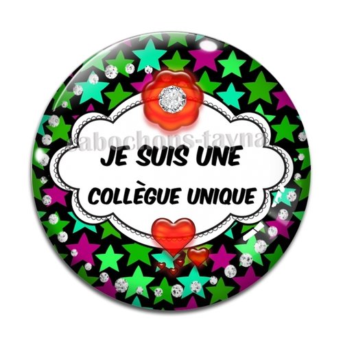 Cabochon collègue unique, cabochon résine, verre rond différente taille