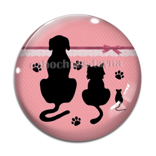 Cabochon chat, en résine ou en verre différente taille