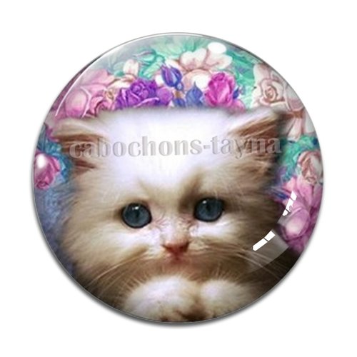 Cabochon chat, en résine ou en verre différente taille