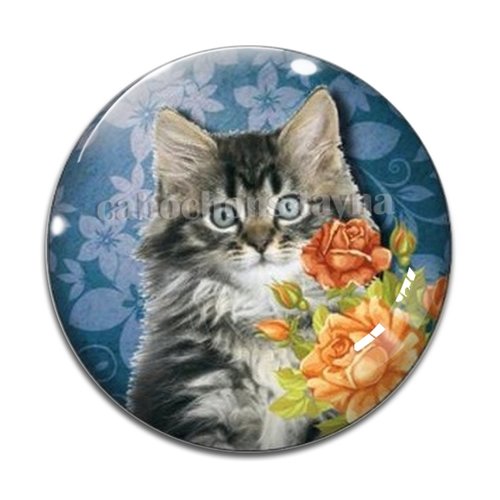 Cabochon chat, en résine ou en verre différente taille