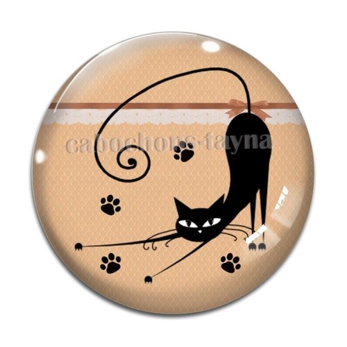 Cabochon chat, en résine ou en verre différente taille