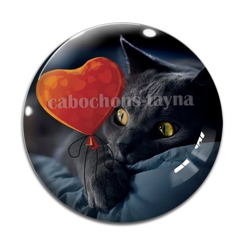 Cabochon chat, en résine ou en verre différente taille