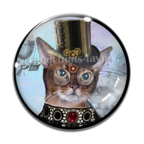 Cabochon chat, en résine ou en verre différente taille