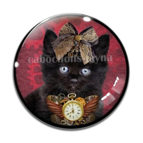 Cabochon chat, en résine ou en verre différente taille