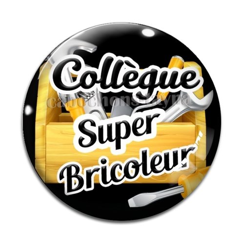 Cabochon un collègue super bricoleur, en résine ou en verre différente taille