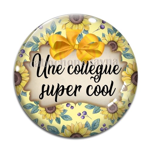 Cabochon une collègue super cool, en résine ou en verre différente taille