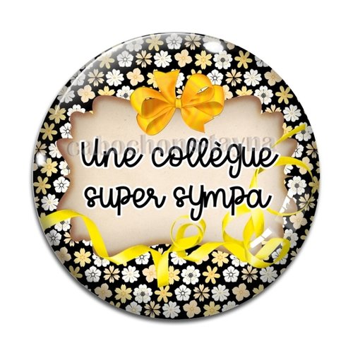 Cabochon une collègue super sympa, résine ou en verre différente taille