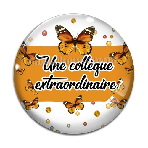 Cabochon une collègue extraordinaire, en résine ou en verre différente taille