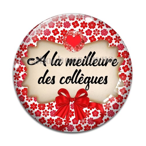 Cabochon meilleure des collègues, en résine ou en verre différente taille