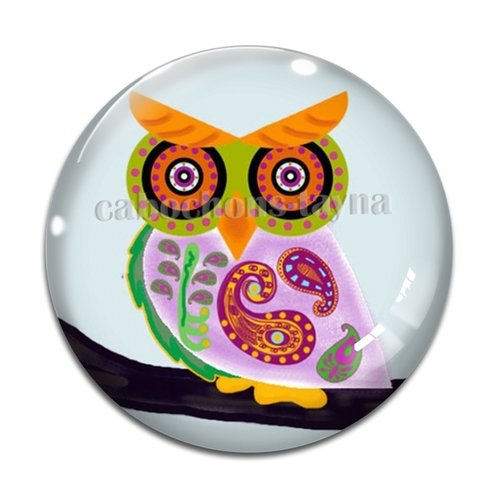 Cabochon chouette, en résine ou en verre différente taille