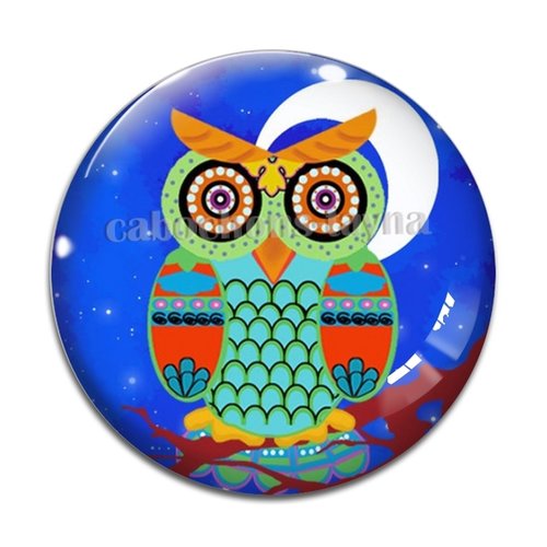 Cabochon hibou, en résine ou en verre différente taille
