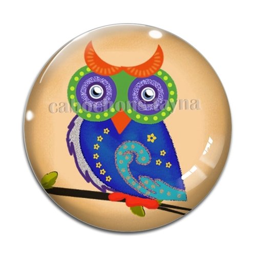 Cabochon hibou, en résine ou en verre différente taille