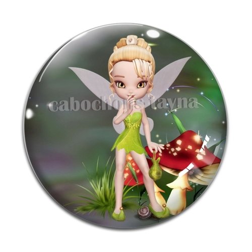 Cabochon fée, cabochon résine, verre rond différente taille