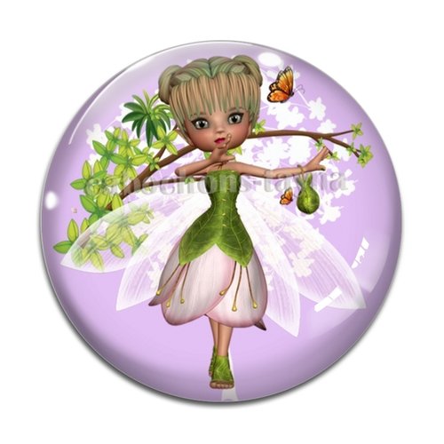 Cabochon fée, cabochon résine, verre rond différente taille