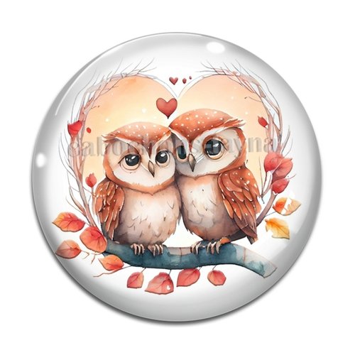 Cabochon chouette, en résine ou en verre différente taille