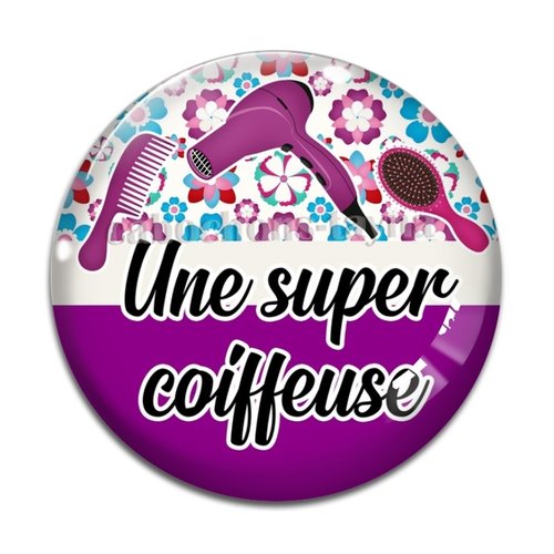 Cabochon super coiffeuse, cabochon résine - ou verre rond différente taille