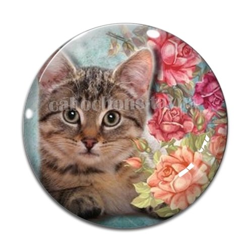 Cabochon chat, en résine ou en verre différente taille