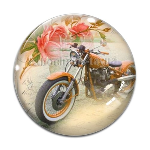 Cabochon moto, résine ou en verre différente taille