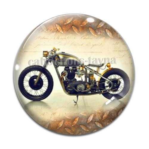Cabochon moto, résine ou en verre différente taille