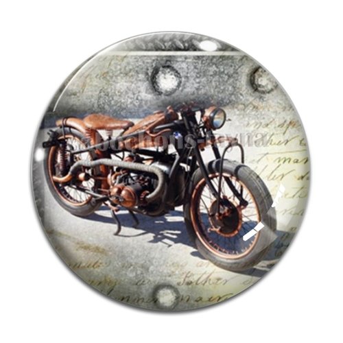 Cabochon moto, résine ou en verre différente taille
