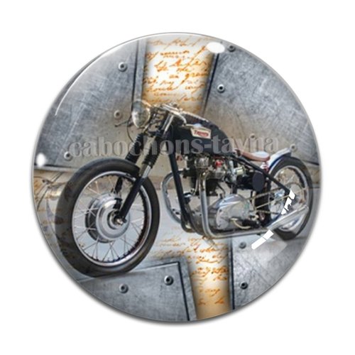 Cabochon moto, résine ou en verre différente taille