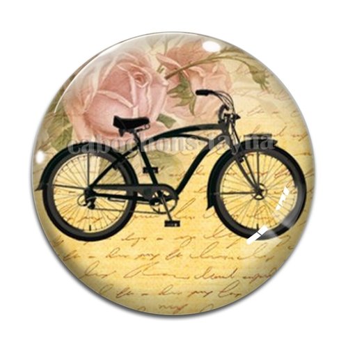 Cabochon vélo, résine ou en verre différente taille