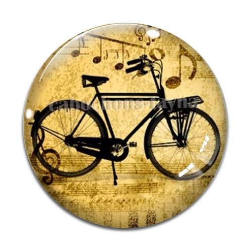 Cabochon vélo, résine ou en verre différente taille