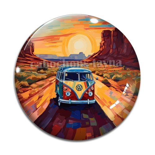 Cabochon van, en résine ou en verre différente taille